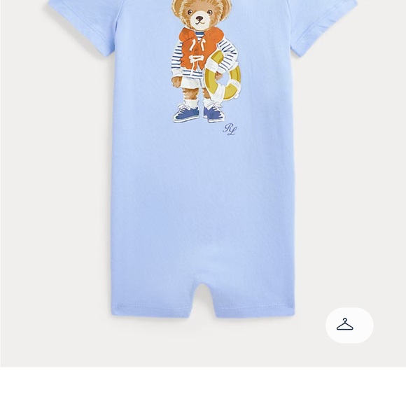 Ralph Lauren Blue Teddy Bear Kids One Piece - Picture 2 of 5